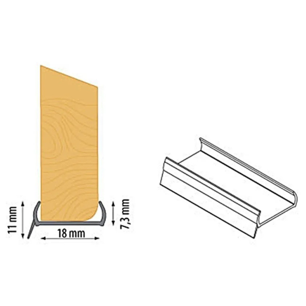 0.5m Transparent PVC Plinth Sealing Strip for MDF Kickboard Panel