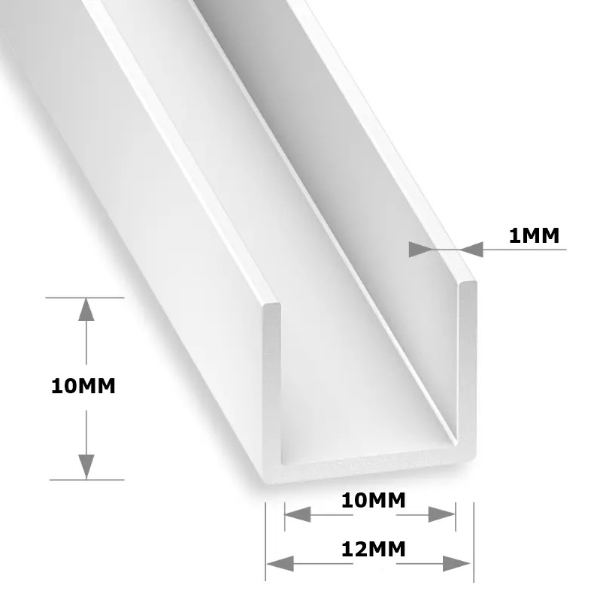 Corrosion Resistant 1m Long Plastic Square Tubes or Pipe