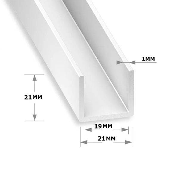 Corrosion Resistant 1m Long Plastic Square Tubes or Pipe