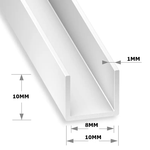 Corrosion Resistant 1m Long Plastic Square Tubes or Pipe