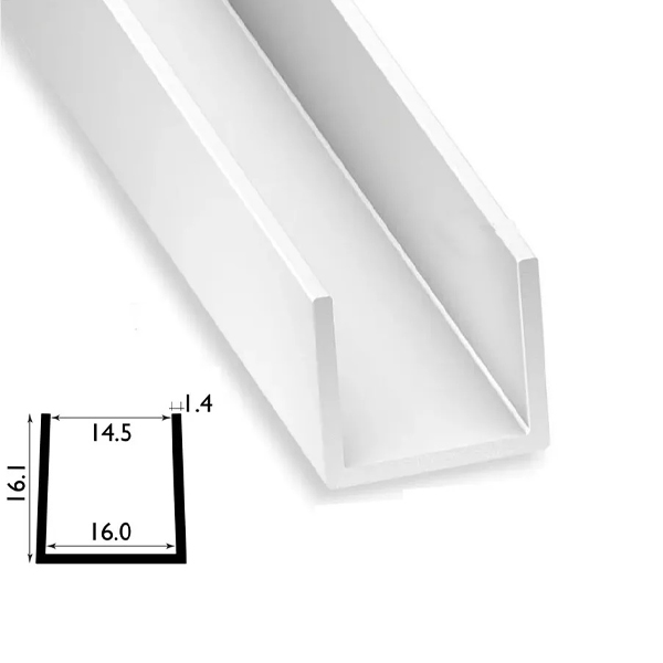 1m Corrosion Resistant PVC Square Profile Strip