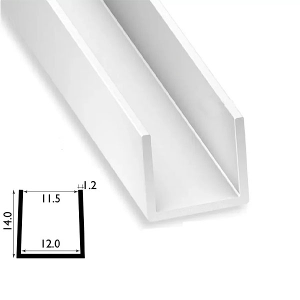 1m Corrosion Resistant PVC Square Profile Strip