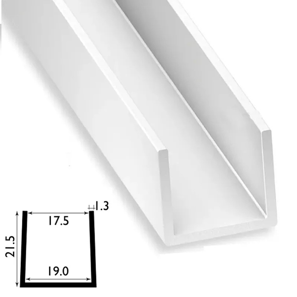 1m Corrosion Resistant PVC Square Profile Strip