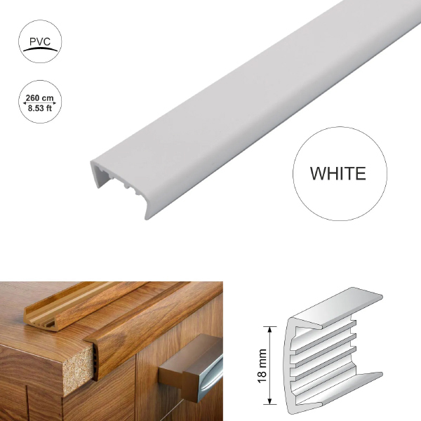 18mm PVC U-Section Melamine Furniture Edge Trim