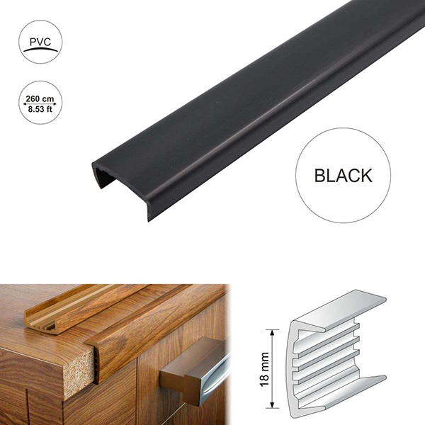 18mm PVC U-Section Melamine Furniture Edge Trim