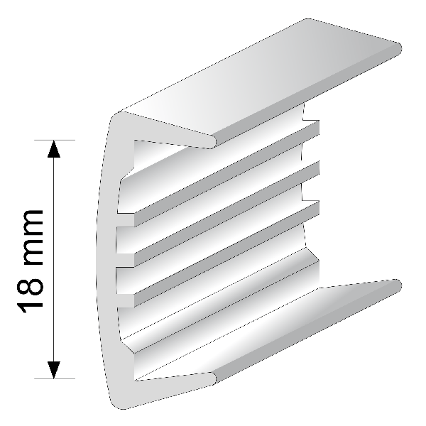 18mm PVC U-Section Melamine Furniture Edge Trim