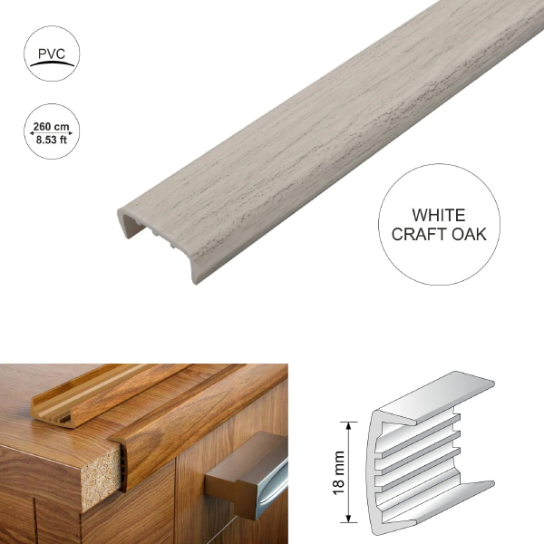 18mm PVC U-Section Melamine Furniture Edge Trim