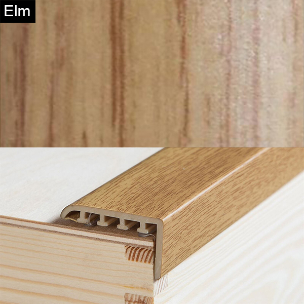 20mm Highly Durable UPVC Wood Effect Stair Edge Nosing 