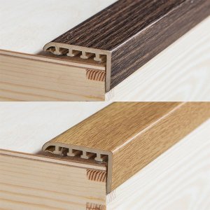 20mm Highly Durable UPVC Wood Effect Stair Edge Nosing 