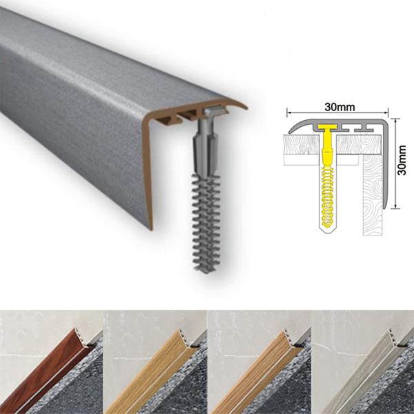 30mm x 30mm Anti-Slip UPVC Stair Nosing for Stair Treads 