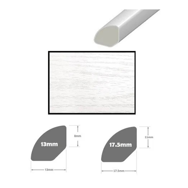 95cm Quadrant UPVC Finishing Trim for Window / Tile Beading