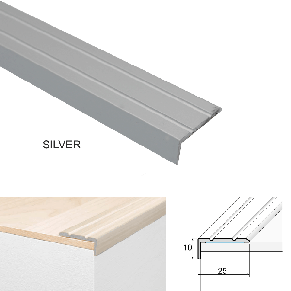 Textured Grip Aluminium Anti Slip Stair Edge Nosing