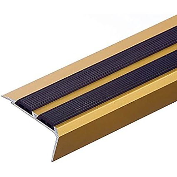 Aluminium Anti-Slip Step Edge Noising with Non - Slippery Rubber Insert