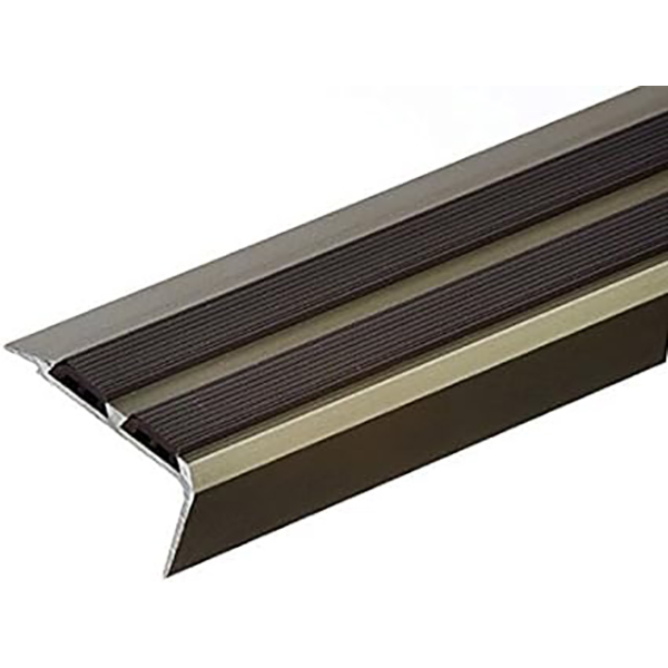 Aluminium Anti-Slip Step Edge Noising with Non - Slippery Rubber Insert