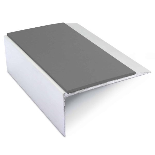 Aluminium Anti Slip Stair Nosing 66mm x 32mm Edge Trim With PVC Insert