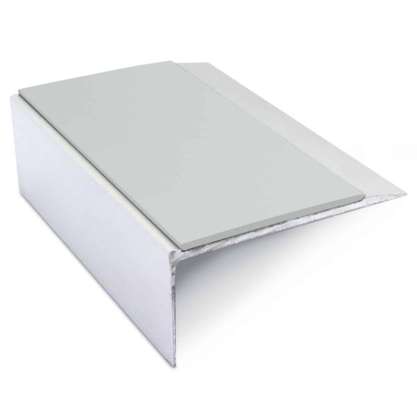 Aluminium Anti Slip Stair Nosing 66mm x 32mm Edge Trim With PVC Insert