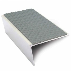 56mm x 32mm Aluminium Non Slip Stair Nosing Edge Trim With PVC Insert 