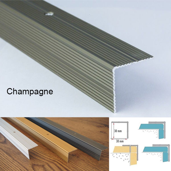 Aluminium Self Adhesive Stairs Nosing For Tiles And Perfect Finish