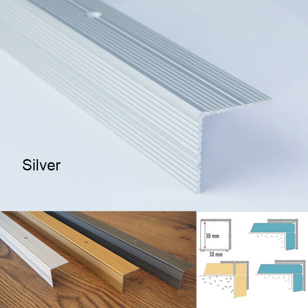 Aluminium Self Adhesive Stairs Nosing For Tiles And Perfect Finish