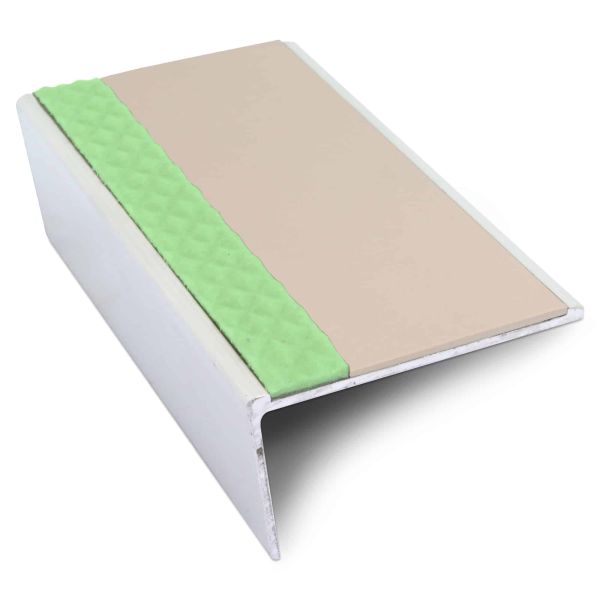 57mm x 32mm Aluminium Stair Nosing With Anti Slip PVC Insert