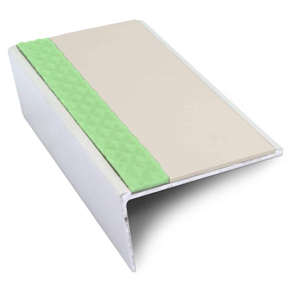 57mm x 32mm Aluminium Stair Nosing With Anti Slip PVC Insert