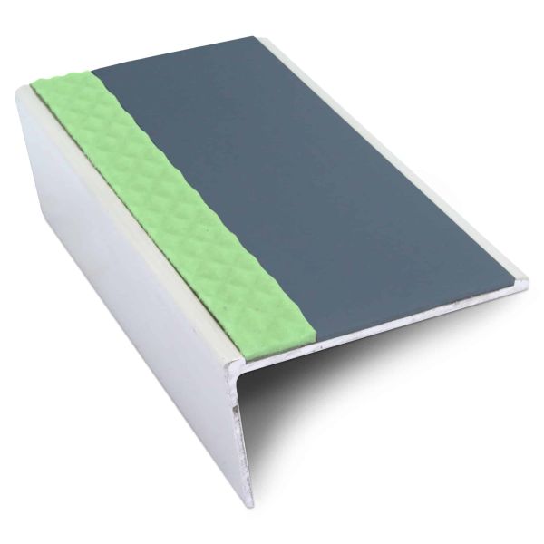 57mm x 32mm Aluminium Stair Nosing With Anti Slip PVC Insert