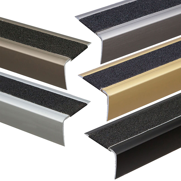 Anodised Aluminium Stairs Nosing Edge With Anti-Slip Tape for Perfect Finish