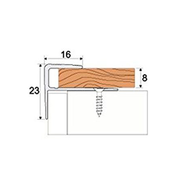 Anodised Aluminium Carpet Edge Nosing Profile Floor Bar Trim