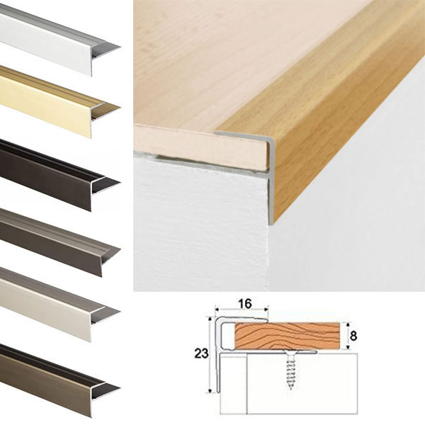 Anodised Aluminium Carpet Edge Nosing Profile Floor Bar Trim