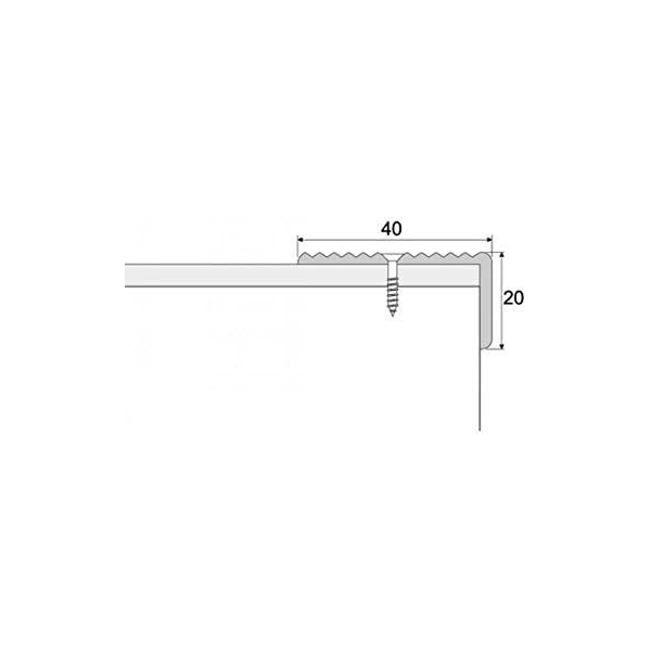  Anodised Aluminium Anti Slip Stair Nosing Edge Trim