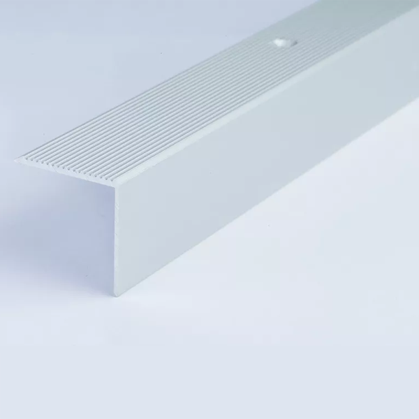 Anodised Aluminium Stair Nosing with Anti-Slip Grooved Top for Wooden, Carpet, Vinyl or Tiled stairs