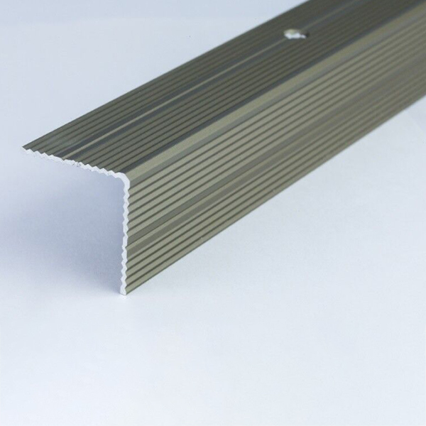 Flawless Stair Finish with Anodised Aluminium Ribbed Treads Stair Nosing