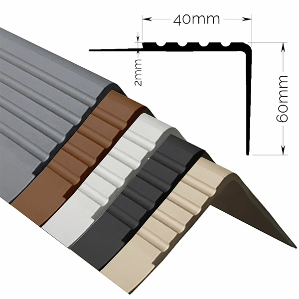 PVC Stair Nosing with Anti-Slip Grooves for Safety and Durability