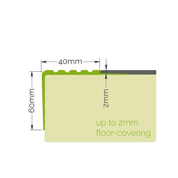 PVC Stair Nosing with Anti-Slip Grooves for Safety and Durability