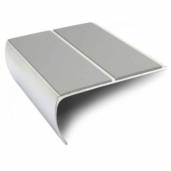 87mm x 40mm Aluminium Anti-Slip Commercial Stair Nosing with PVC Insert