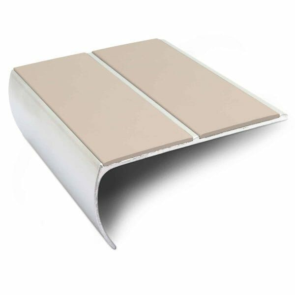 87mm x 40mm Aluminium Anti-Slip Commercial Stair Nosing with PVC Insert