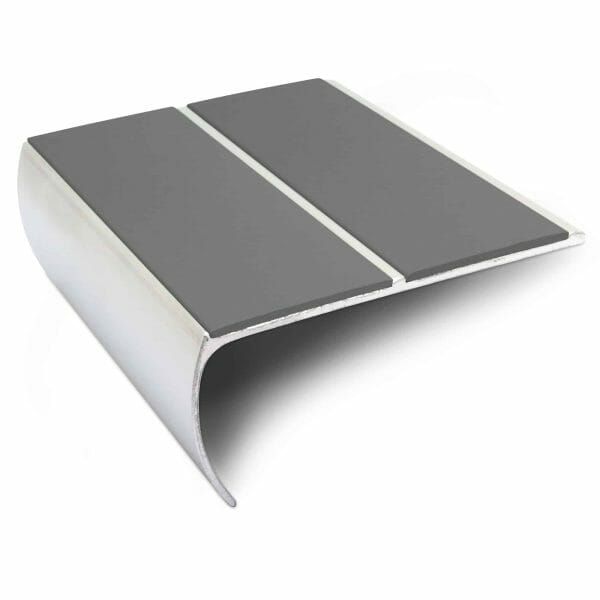 87mm x 40mm Aluminium Anti-Slip Commercial Stair Nosing with PVC Insert