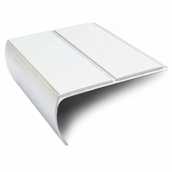 87mm x 40mm Aluminium Anti-Slip Commercial Stair Nosing with PVC Insert