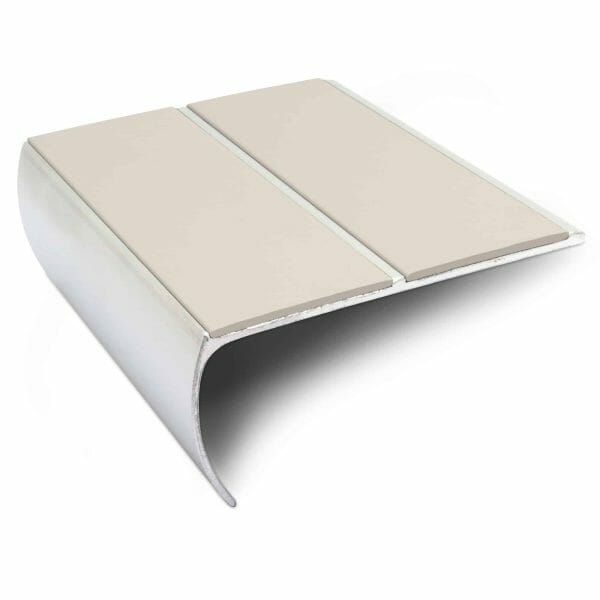 87mm x 40mm Aluminium Anti-Slip Commercial Stair Nosing with PVC Insert