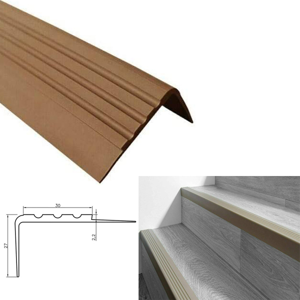 Anti Slip Bullnose Stair Nosing Rubber Angle Step Edge 