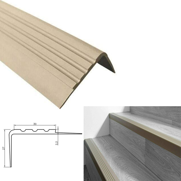 Anti Slip Bullnose Stair Nosing Rubber Angle Step Edge 