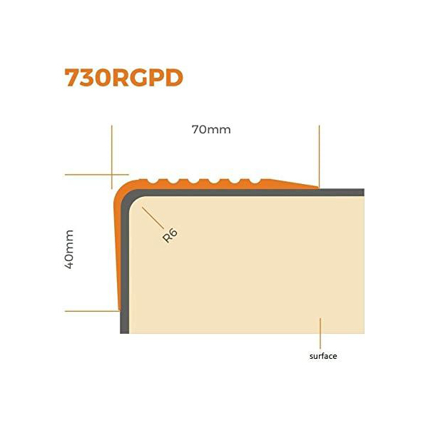 Durable PVC Stair Profile with Anti-Slip Grooves and Easy Installation 