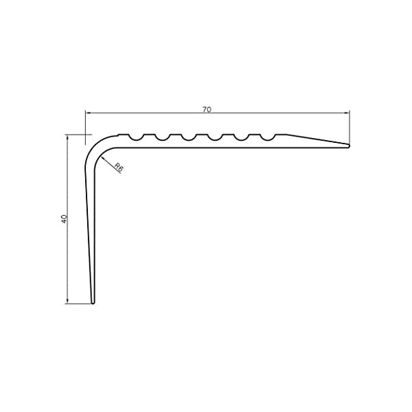 Durable PVC Stair Profile with Anti-Slip Grooves and Easy Installation 