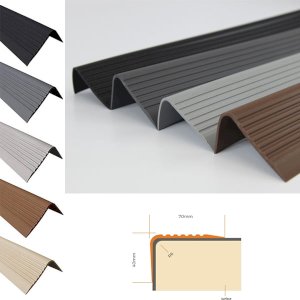 Durable PVC Stair Profile with Anti-Slip Grooves and Easy Installation 