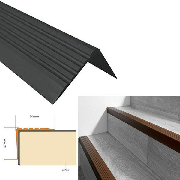 Durable PVC Stair Nosing for Safe and Versatile Indoor Step Protection