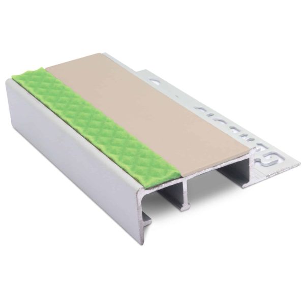 Non Slip Commercial Slimline Stair Nosing for 12.5mm Ceramic Tile-In Flooring 