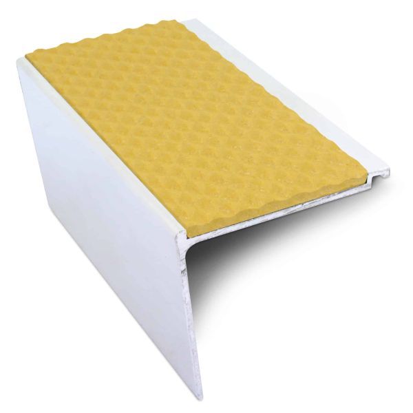 Non Slip 60mm x 55mm Commercial Tredsafe Stair Nosing With PVC Insert 