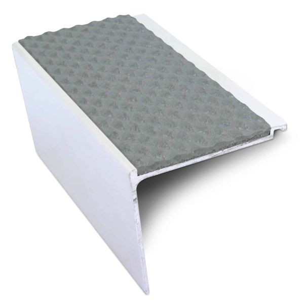 Non Slip 60mm x 55mm Commercial Tredsafe Stair Nosing With PVC Insert 