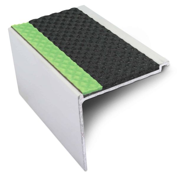 Commercial Tredsafe Stair Nosing 60mm x 55mm With PVC Insert for Edge Protection 