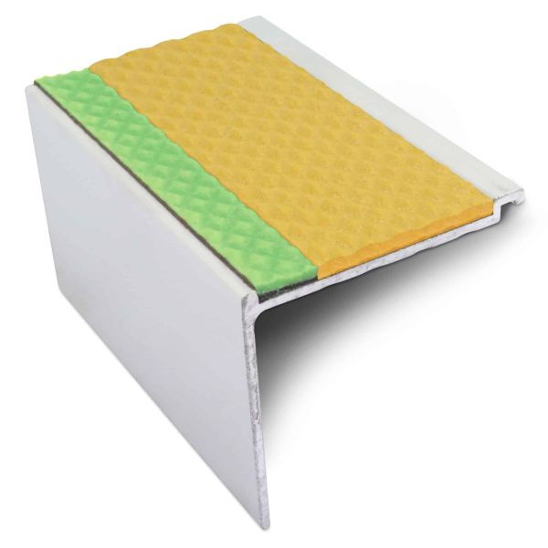 Commercial Tredsafe Stair Nosing 60mm x 55mm With PVC Insert for Edge Protection 